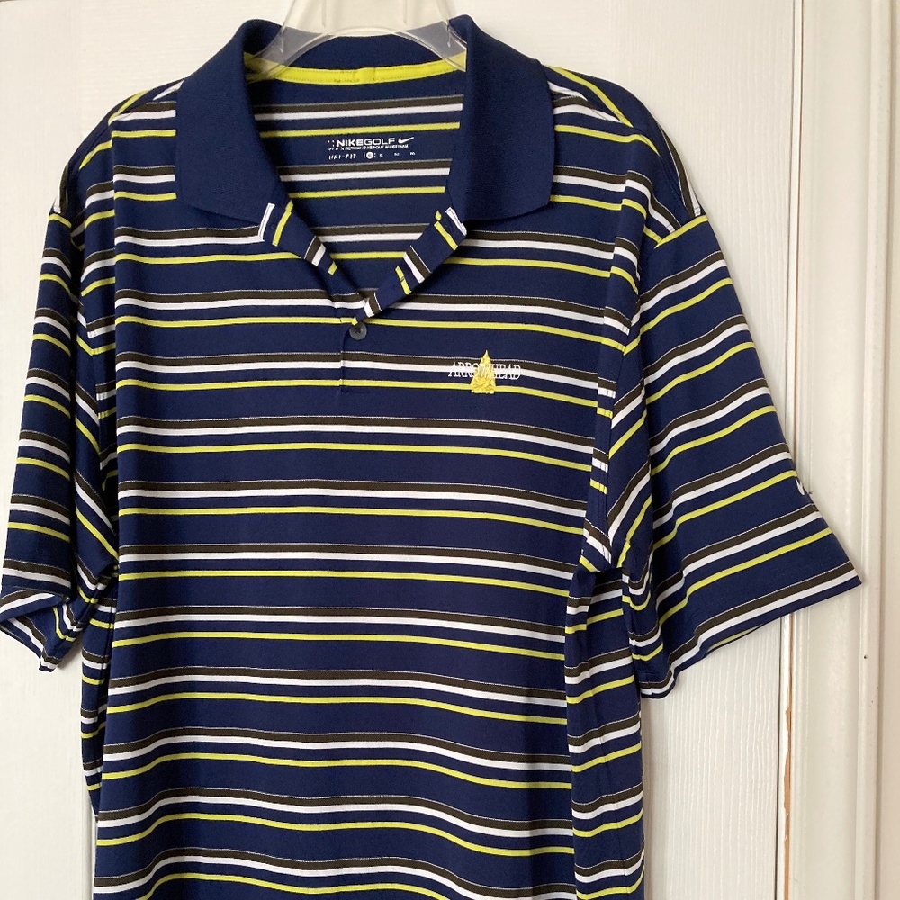 Nike Dri-Fit stripe mens polo Arrowhead logo